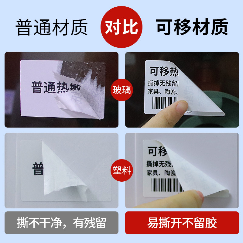 小卷热敏合成纸可定制尺寸内容60*40 30 50四防商品条码标签复印