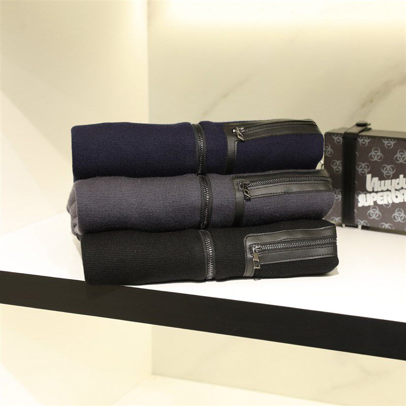 意奢老钱风2024春秋季新款叠穿高级感羊毛混纺针织拼皮马甲男9339,男装,常规马甲,淘宝优惠券,粉丝福利购,淘宝优惠卷