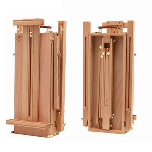 双丰油画箱榉木女式油画箱手提便携式写生油画架油画工具箱油画架