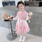 2024新款 秋季 儿童马面裙中国风兔子三件套女孩春秋 套装 女童新中式
