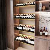 定制家用轻奢红酒架斜放悬挂摆件酒柜酒瓶架子葡萄酒金属置物架