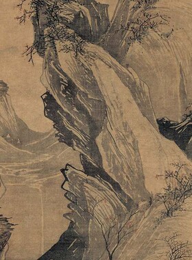 唐寅 骑驴归思图 山水人物 国画立轴 墙面装饰 艺术微喷 高清复制