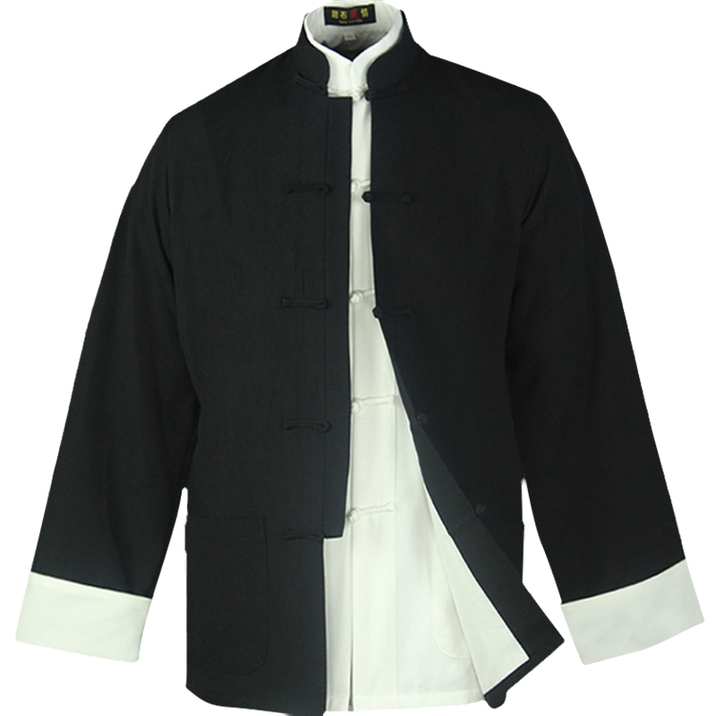 纯棉唐装男青年外套中老年复古汉服中国风中式爷爷中山装上衣茶服