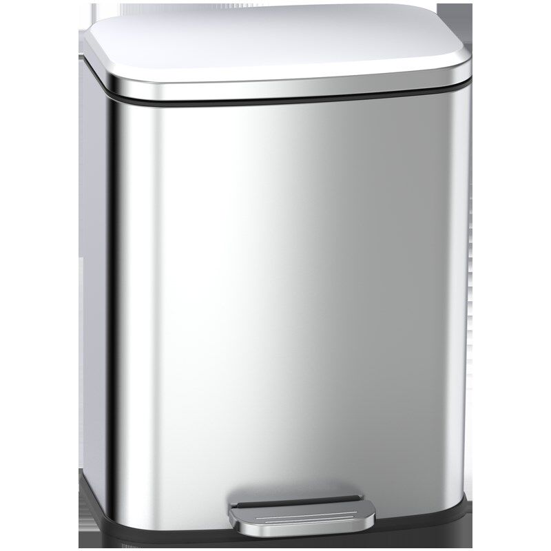 12L不锈钢垃圾桶脚踏式欧式创意客厅厨房时尚静音缓降简约方形,家庭/个人清洁工具,垃圾桶,淘宝优惠券,粉丝福利购,淘宝优惠卷