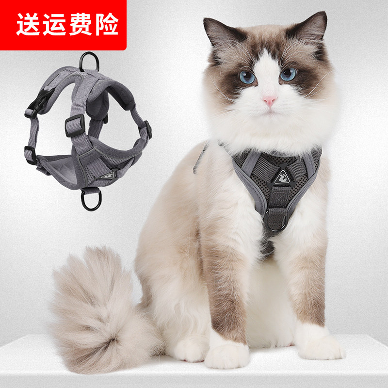 猫牵引绳猫咪专用背心式防挣脱外出大猫网红背带可调节高颜值男猫,宠物/宠物食品及用品,猫牵引绳,淘宝优惠券,粉丝福利购,淘宝优惠卷