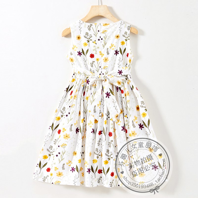4女童碎花连衣裙5夏装6中大童7夏季8小女孩9纯棉无袖背心裙子12岁