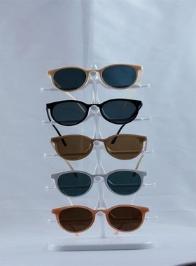 可拆卸 眼镜展示架 收纳架 小道具 陈列架 可挂5副/付旋转安