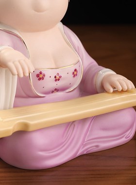 唯美唐朝仕女摆件新中式琴棋书画客厅电视柜酒柜博古架装饰艺术品