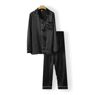 【100元5件】西装领上衣&裤子家居服睡衣套装【希】秋男105