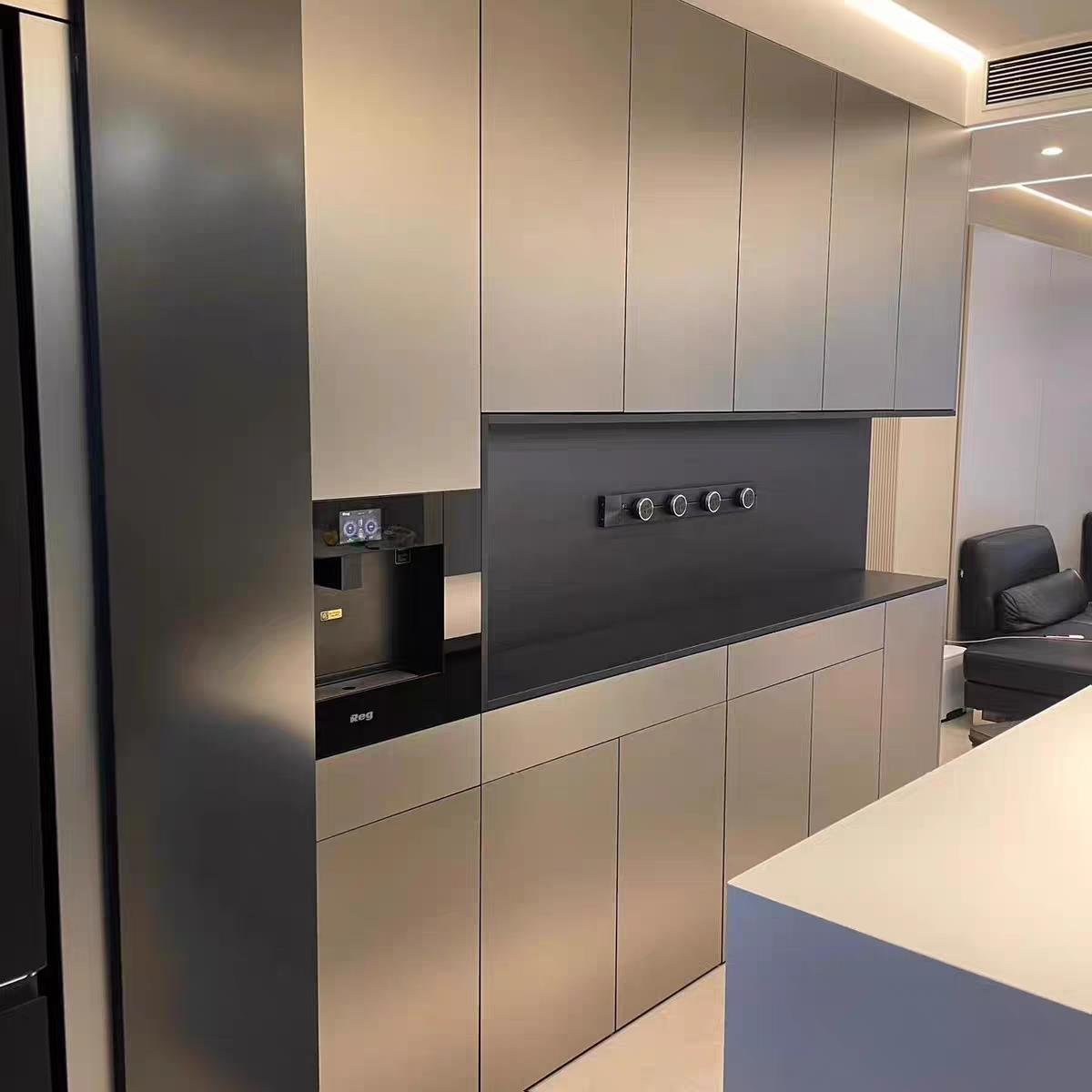 液态金属橱柜门LX肤感幻彩pet门板定做高级eb漆面抗划伤osb柜门