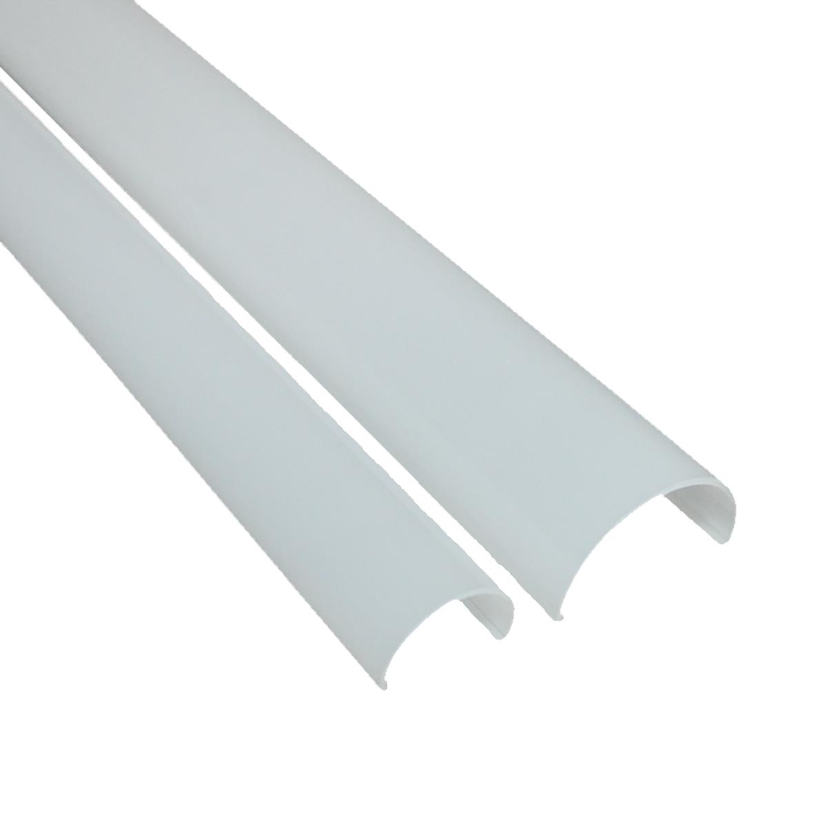 t5t8t10长条灯罩线条灯条盖板led灯外壳防尘 半圆形弧形乳白灯罩