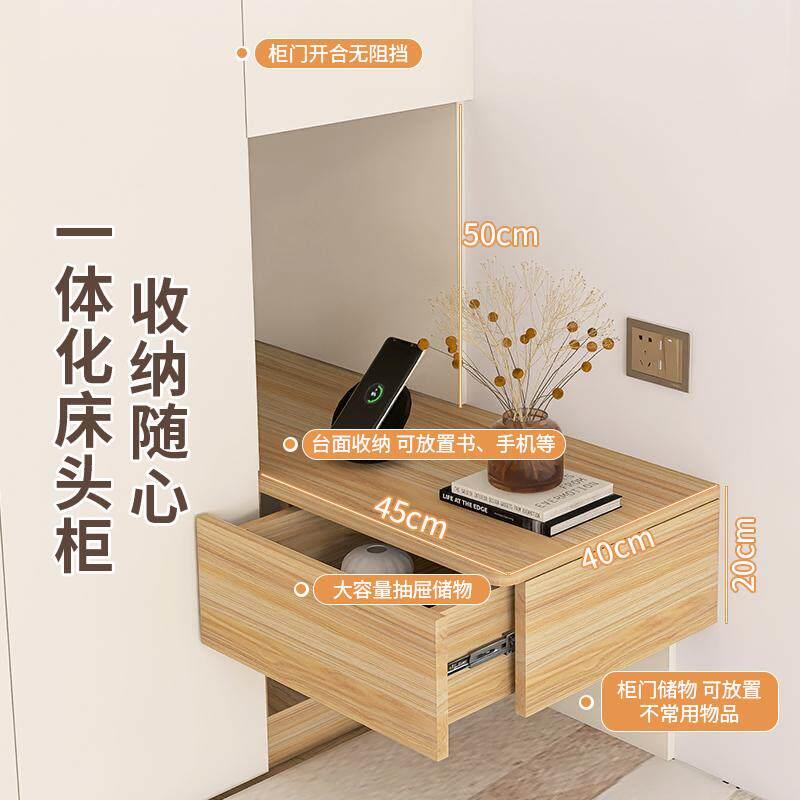 卧室双面开门衣柜隔断墙90度拐角衣帽l型转角衣柜带床头柜梳妆台图片
