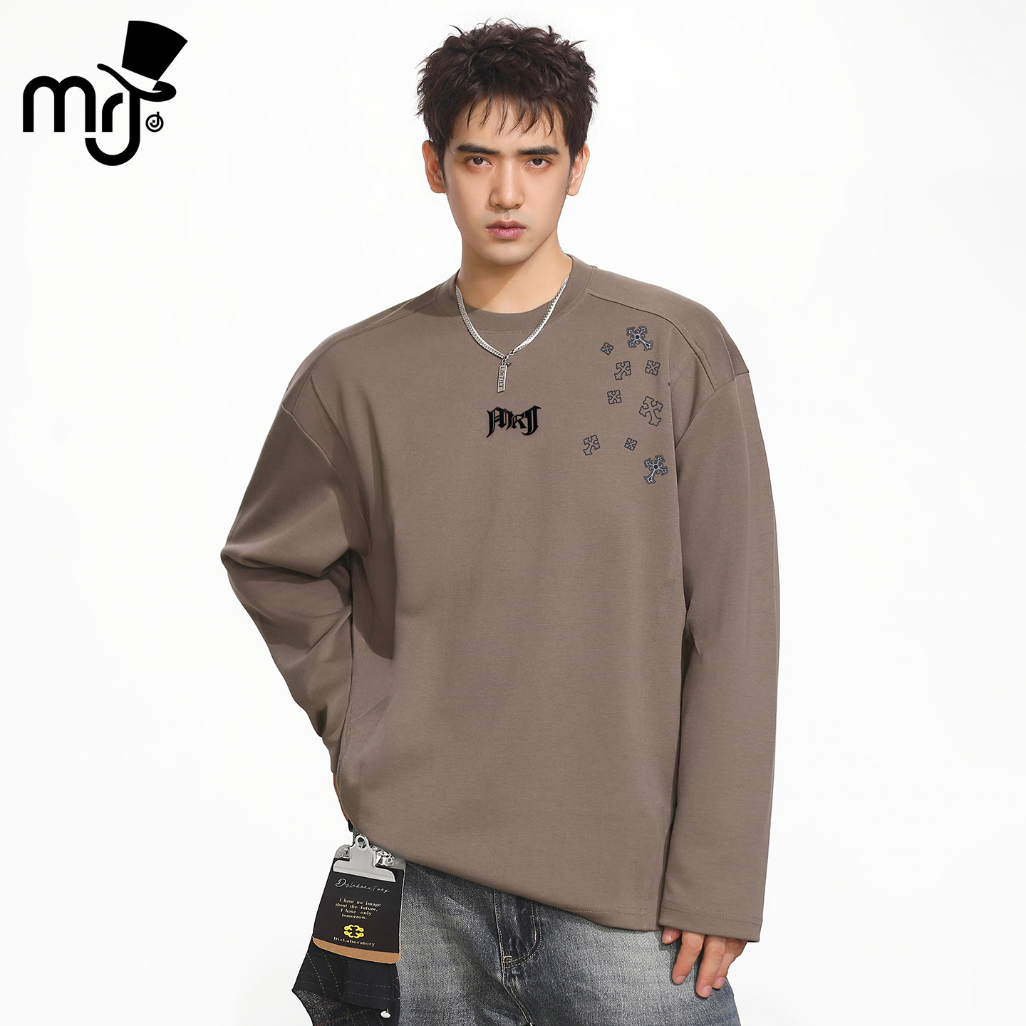 周杰伦原创品牌MRJ春秋T恤男