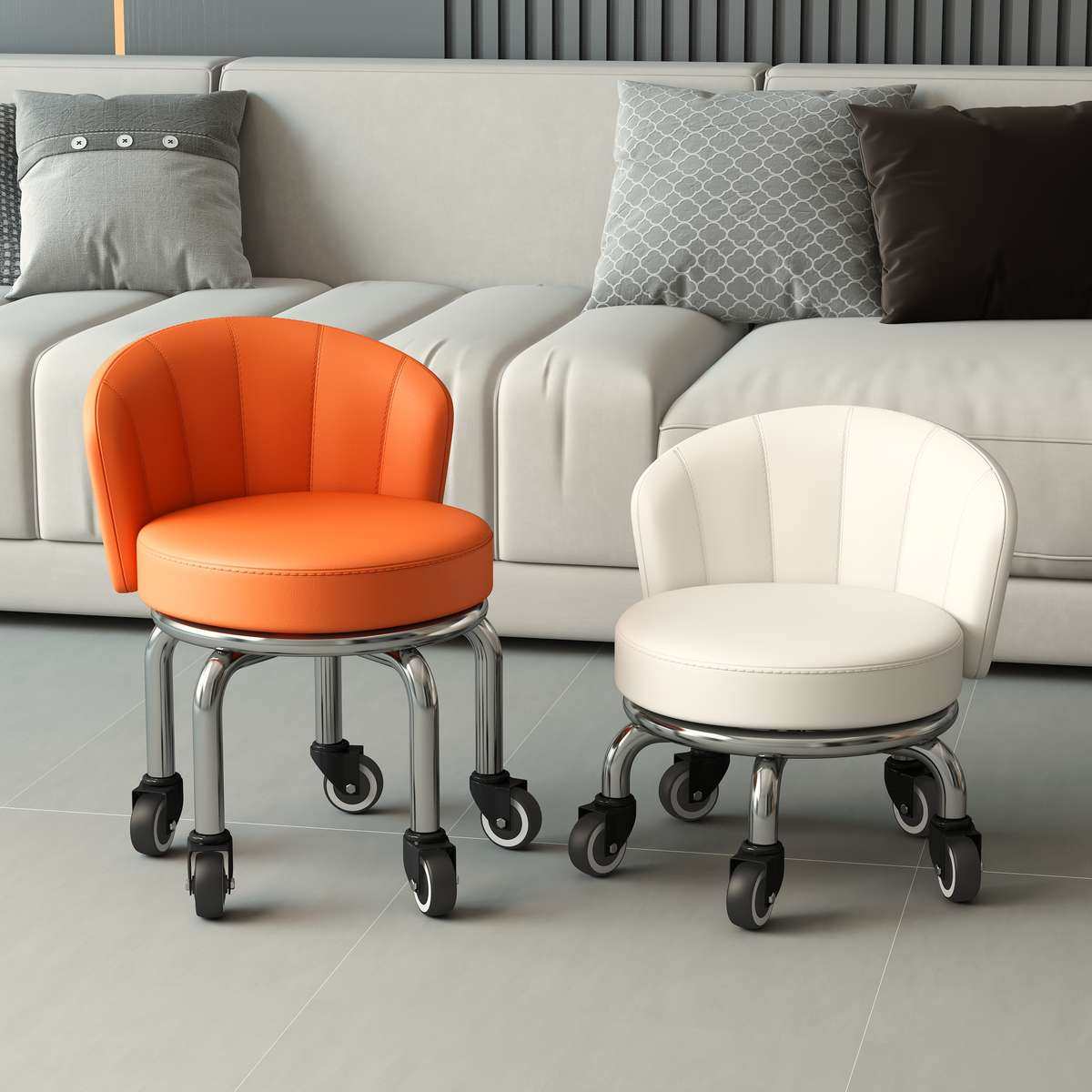 万向轮家用靠背小板凳滑轮矮凳圆凳美缝凳子移动凳子儿童学步凳,住宅家具,万向轮凳,淘宝优惠券,粉丝福利购,淘宝优惠卷