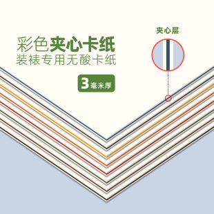 夹心无酸卡纸3.0mm厚相框装 107cm大尺寸裱画框卡纸 裱专用内衬77