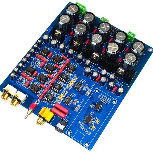 双芯片PCM1794+AK4113豪华解码器 DAC (支持光纤 同轴 USB输入)