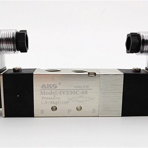 AKS精品三位五通电磁阀 封闭型 4V230C-08/330C-10/430C-15