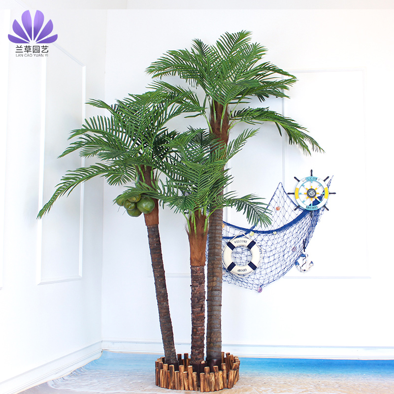 仿真椰子树假椰树仿生绿植摆件大型室内外热带植物造景装饰棕榈树