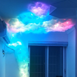 雷云灯闪电云朵灯带剧本杀效房顶打雷电乌云艺术di电竞房氛围灯