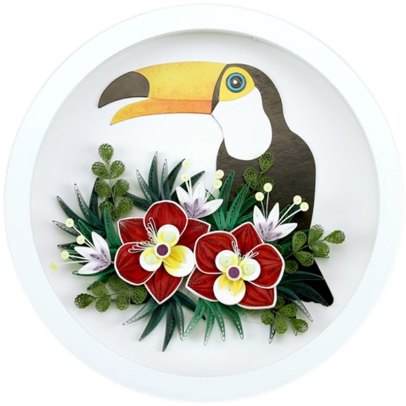 纸艺时代高级衍纸手工大嘴鸟圆形画灯材料包装学生美术diy礼品