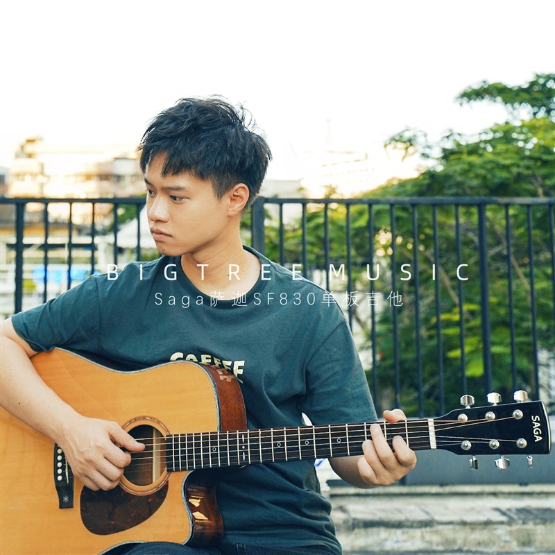 大树音乐屋Saga萨伽单板民谣木吉他SF830电箱弹唱指弹面单吉它