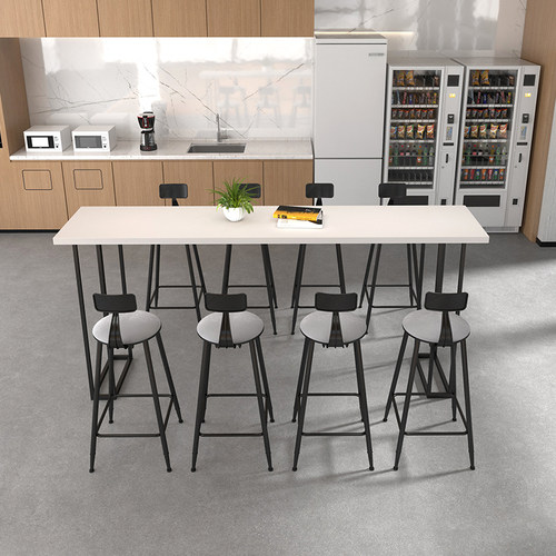 实木吧台桌家用阳台长条酒吧台商用靠墙奶茶店咖啡厅高脚桌椅