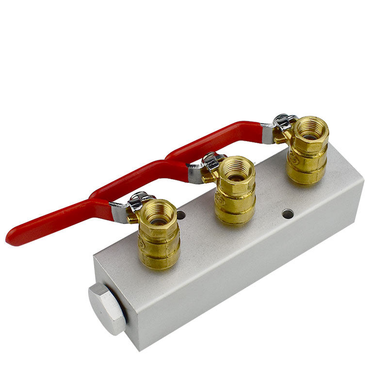 加厚铝合金汇流排气管分流器水排分流排出分分球组装