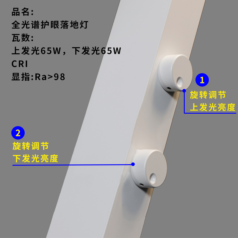 雷纳Ronus落地护眼灯全光谱儿童学习灯阅读灯专用书桌台灯大路灯
