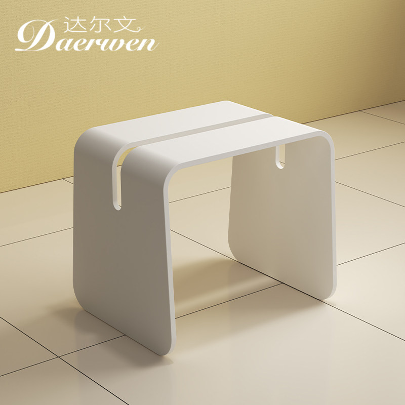 达尔文高端人造石沐浴凳防滑洗澡浴室洗脚防水板凳,家装主材,浴室壁挂凳椅,淘宝优惠券,粉丝福利购,淘宝优惠卷