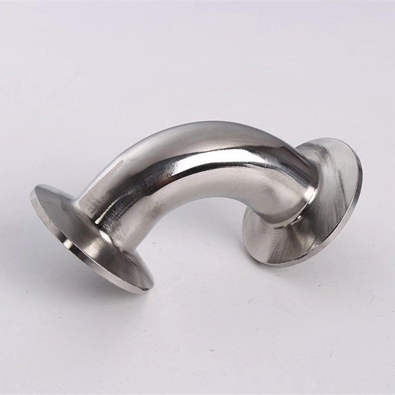 锈钢快装法兰焊接卡5卡压9度弯头直角弯管冲压7dn