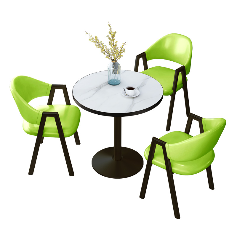 现代休闲会客洽谈桌椅组合店铺谈判办公区小户型阳台家用小圆桌