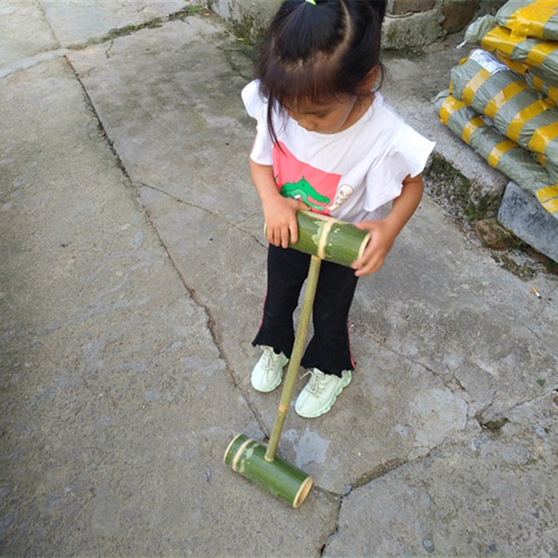 小孩子举重感统训练器材教学设备竹子杠铃竹筒杠铃幼儿园