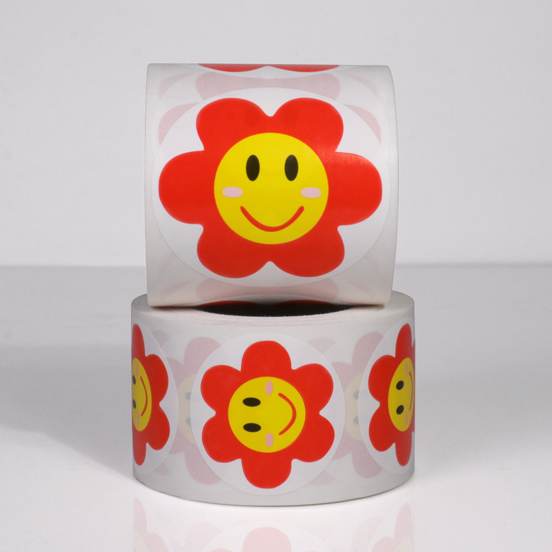 儿童鼓励孩子学习奖励笑脸贴纸幼儿园大拇指笑脸小红花防水贴纸