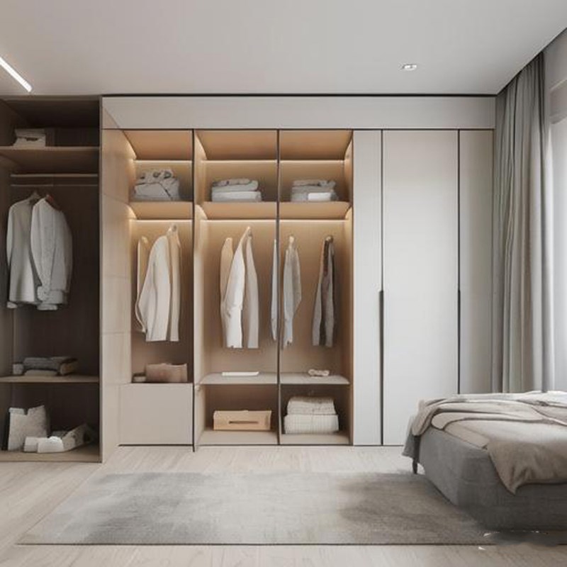 全屋定制源头工厂实木衣帽间小户型整体家具卧室现代