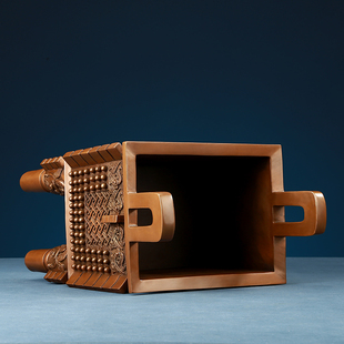 紫铜父戊方鼎铜鼎盛千秋家居办公室装饰品业乔迁礼品