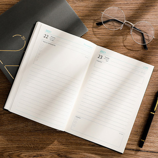 年日程本每日计划表天日历一日一页笔记本子商务办公工作记事本效
