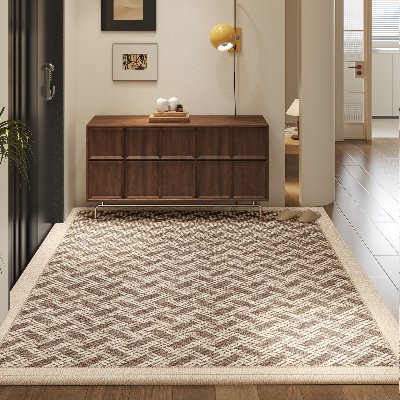 入户地垫进门垫2024新款高级感耐脏防滑玄关地毯家用门口防水垫子