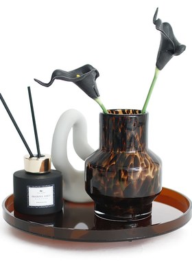 现代简欧样板房间摆件售楼处客厅餐桌玄关全案陈列装饰品托盘