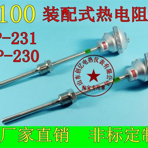 WZP-230/WZP-231/PT100铂热电阻PT100温度传感器固定螺纹热电阻