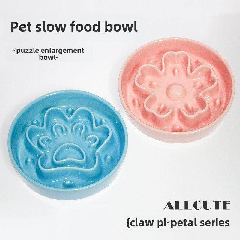 狗慢食碗陶瓷狗碗宠物慢食碗狗食碗猫碗高架中型和大型狗碗防窒息,3C数码配件,USB多功能数码宝,淘宝优惠券,粉丝福利购,淘宝优惠卷