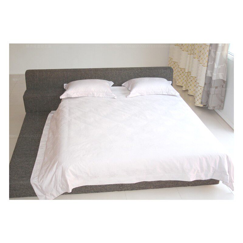 布艺床加工定制 双人大床 大方简易床 矮床 优雅榻榻米床可拆洗