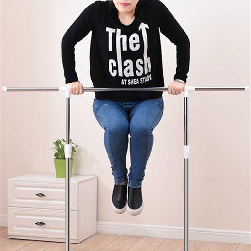 晾衣架落地简易移动小挂衣架家用阳台伸缩晾衣杆室内单杆折叠凉晒