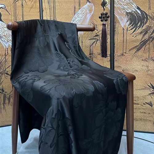 新款秋冬木芙蓉提花面料 新中式长袖外套小衫裤装布料