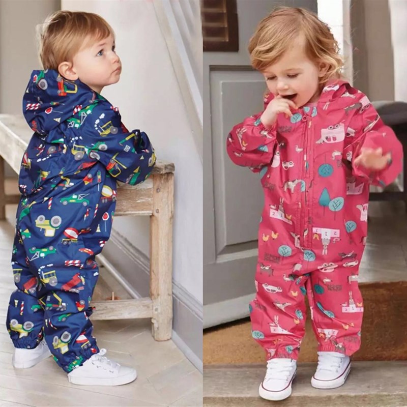 户外儿童连体雨衣裤幼儿园宝宝春秋防水防护衣男女童防脏衣滑雪服