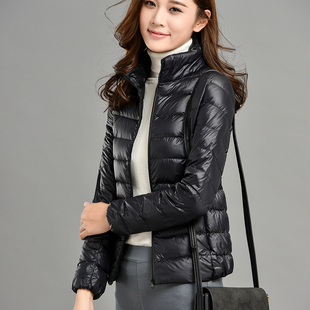 宽松外套加肥加大码轻薄羽绒服女短款胖妹妹200斤胖mm特妈妈超薄