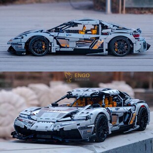 中国积木柯尼塞格跑车科尼塞克超跑遥控汽车男孩拼装玩Z具拼图拼