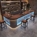 工业风酒吧吧台清吧复古咖啡店前台接待台餐饮饭店收银台转角定制