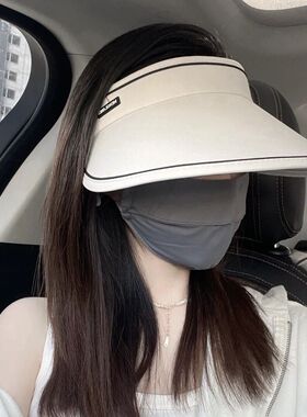 阿曼唐2022年夏季新款t防晒帽女防旅游开骑车大帽檐空顶遮阳帽子