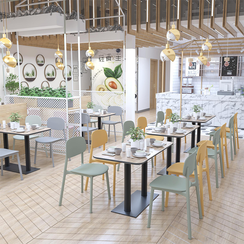 家用简易餐桌圆桌方桌洽谈餐饮桌咖啡厅桌椅组合奶茶桌甜品店餐厅