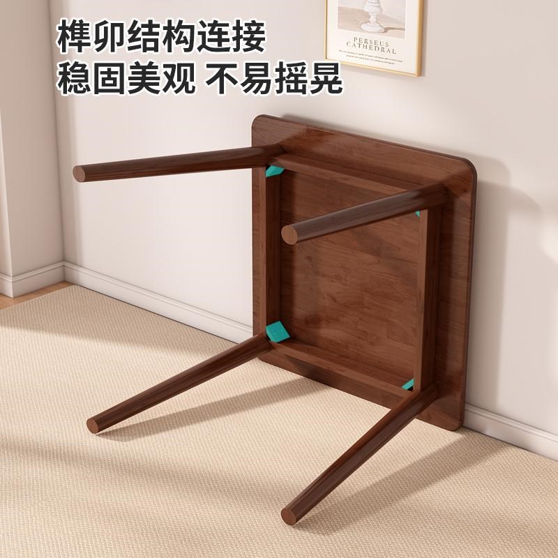 全实木小方桌餐桌家用小户型吃饭桌椅正方形胡桃木桌子八仙桌